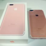 iPhone７Plus ピンクゴールドの箱と本体